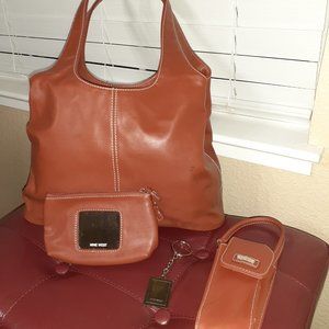 Nine West Cognac Leather Boho Bag and more!